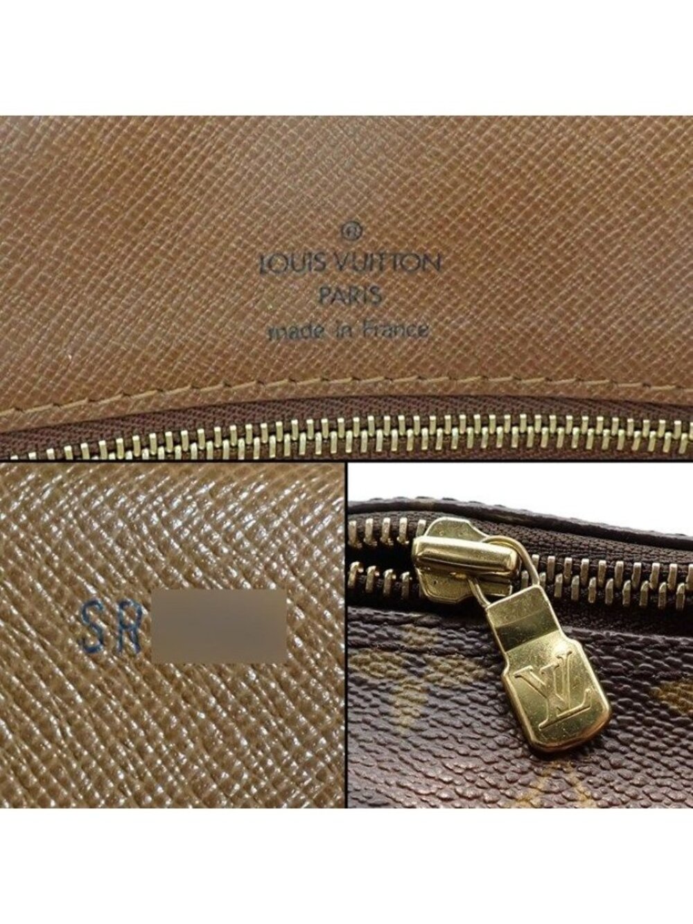Louis Vuitton Shoulder Bag Boulogne Brown Monogram Canvas Vachetta Leather Gold - Picture 6 of 12